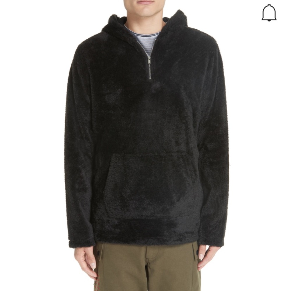 Ovadia & Sons Fleece Quarter Zip Hoodie In‎ Black M